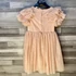Kép 3/4 - H&amp;M barack színű, rosegold csillogós alkalmi kislány ruha 128