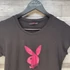 Kép 2/3 - Playboy pink nyuszi mintás póló S-M