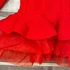 Kép 2/3 - Piros kötött fodros lány ruha 5-7 év