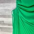 Kép 2/4 - Shein zöld pliszírozott elegáns női ruha