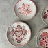 Kép 3/4 - Hollóháza Hungary, Hollóházi porcelán piros-fekete mintás kisméretű fali dísztányérok