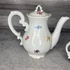 Zsolnay Pécs régi barokk apró virágos porcelán teás készlet