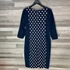 Kép 3/3 - Pola sötétkék-fehér pöttyös alkalmi ruha 44