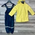 Kép 1/3 - Lupilu, So cute sárga-sötétkék esőnadrág/kabát szett 98-104