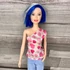 Kép 2/3 - Mattel kék hajú vagány Barbie baba játék