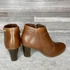 Kép 2/3 - Barna bőr magassarkú bokacsizma 36