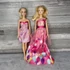 Kép 1/4 - Barbie baba rózsaszín ruhás lány játék szett