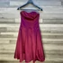 Kép 1/3 - Coast fuchsia selymes pánt nélküli alkalmi ruha UK 8