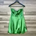 Kép 1/3 - Coast élénk zöld selymes pánt nélküli alkalmi ruha UK 12