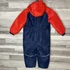Lupilu sötétkék-piros téli overál sapkával szett 92