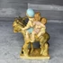 Figurine Alabastru I.I.L.Fagaras szamárháton utazó gyerekek szobor dísz
