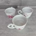 Hollóházi porcelán virágmintás kávéscsésze szett