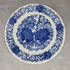 Lengyel Wloclawek kék virágmintás nagyméretű fajansz fali dísztányér
