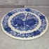 Lengyel Wloclawek kék virágmintás nagyméretű fajansz fali dísztányér