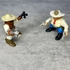 Vintage Fisher Price 1996 Cowboy játék figura szett