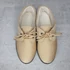 Világosbarna puha anyagú fűzős női félcipő, 39