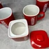 Nescafé piros bögre szett cukortartóval