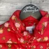 H&M piros virágos meleg kabát 116