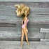 Mattel 1999 Retro rózsaszín tornadresszes szőke Barbie baba játék