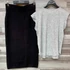 Atmosphere szürke rövid ujjú felső, F&F fekete kötött midi szoknya 38-as szett