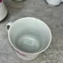 Alföldi porcelán rózsaszín virágos szívecskés kávés szett