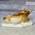 Zsolnay porcelán fekvő bölény figura