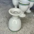 Retro fehér mintás porcelán tojástartó szett