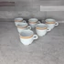 Alföldi porcelán barna-narancs csíkos kávéscsésze szett