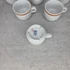 Alföldi porcelán barna-narancs csíkos kávéscsésze szett