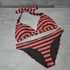 H&M rózsaszín-sötétbarna csíkos női bikini, M