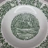 Wilhelmsburg porcelán zöld mintás fehér mélytányér