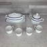 Eichwald antik csehszlovák kék-arany mintás porcelán kávéskészlet
