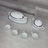 Eichwald antik csehszlovák kék-arany mintás porcelán kávéskészlet
