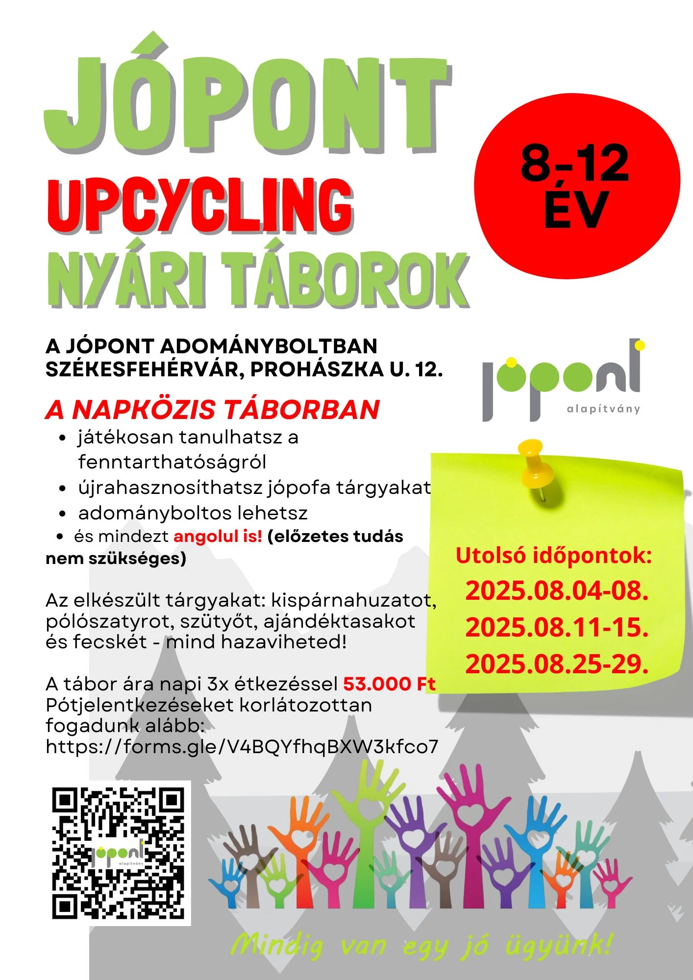 Nyári gyerektáborok a JóPontban! 